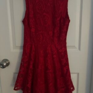 Speechless Vibrant Red Lace Dress